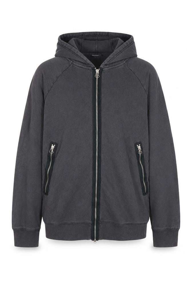 Gap Women’s Black L Full Zip Hooded Sweatshirt Zip Pockets
