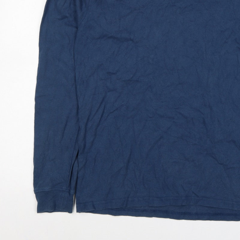 Leto Jeans Men’s Blue M Crew Neck Logo Pullover Sweatshirt