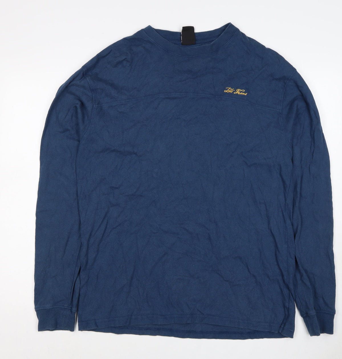 Leto Jeans Men’s Blue M Crew Neck Logo Pullover Sweatshirt