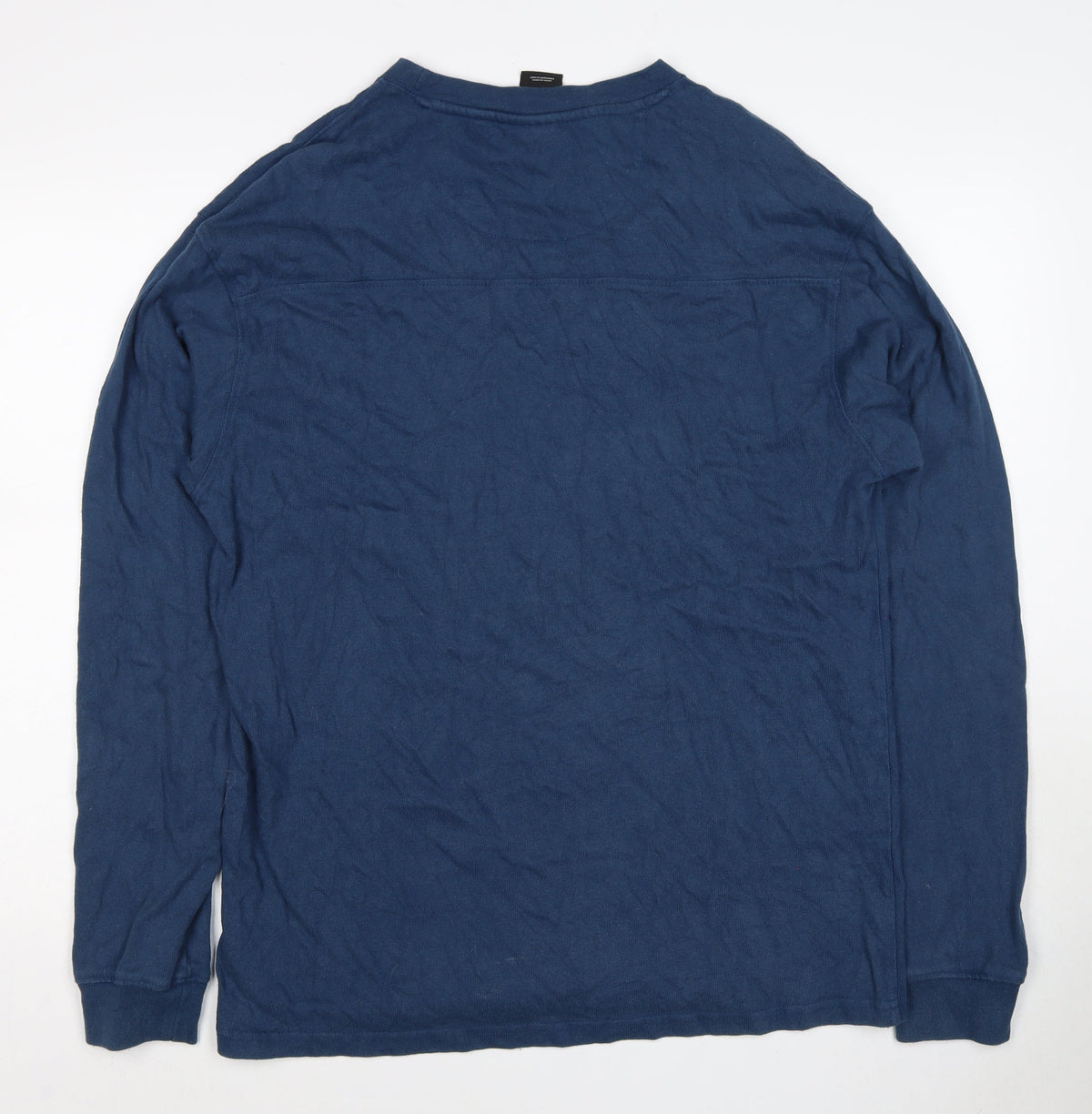 Leto Jeans Men’s Blue M Crew Neck Logo Pullover Sweatshirt