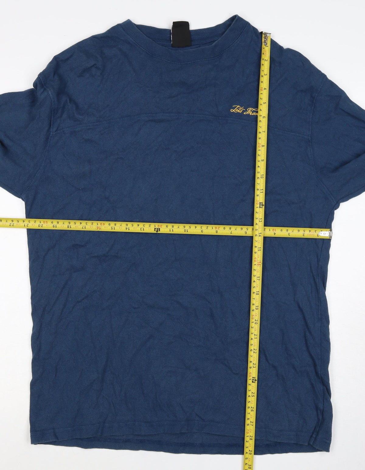 Leto Jeans Men’s Blue M Crew Neck Logo Pullover Sweatshirt