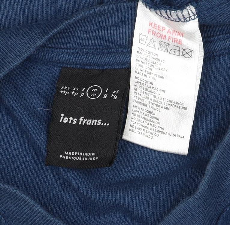Leto Jeans Men’s Blue M Crew Neck Logo Pullover Sweatshirt