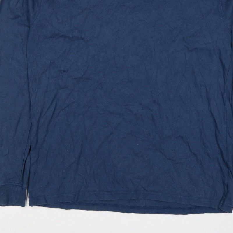 Leto Jeans Men’s Blue M Crew Neck Logo Pullover Sweatshirt
