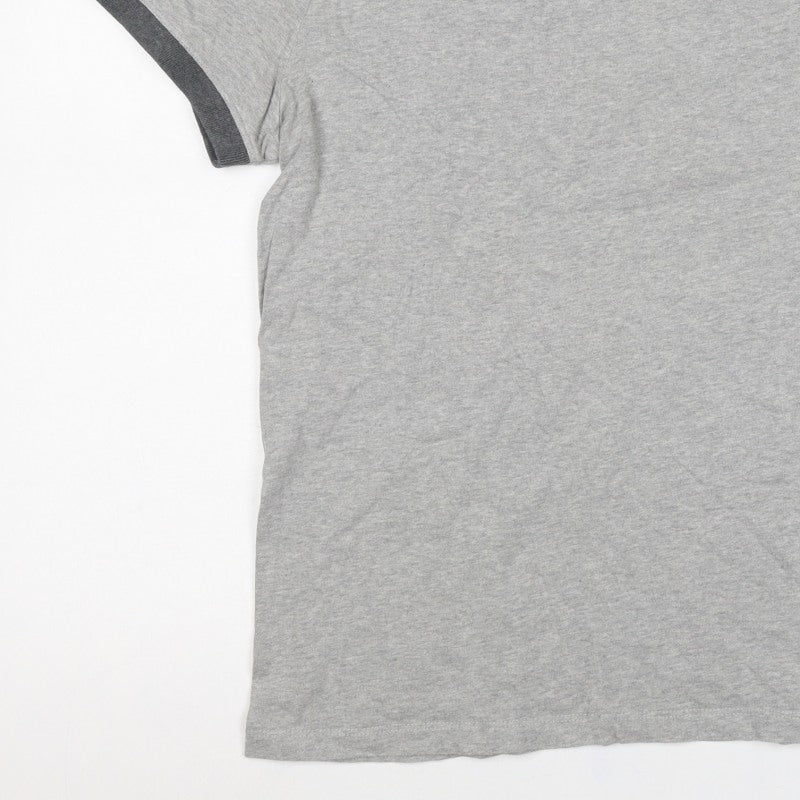 Superdry Unisex Adults Grey M Ringer Cotton Logo T-Shirt