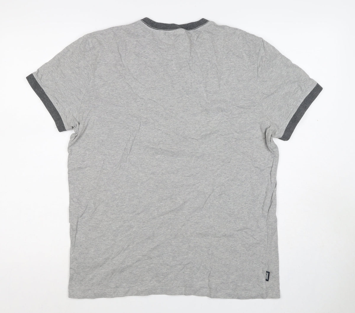 Superdry Unisex Adults Grey M Ringer Cotton Logo T-Shirt