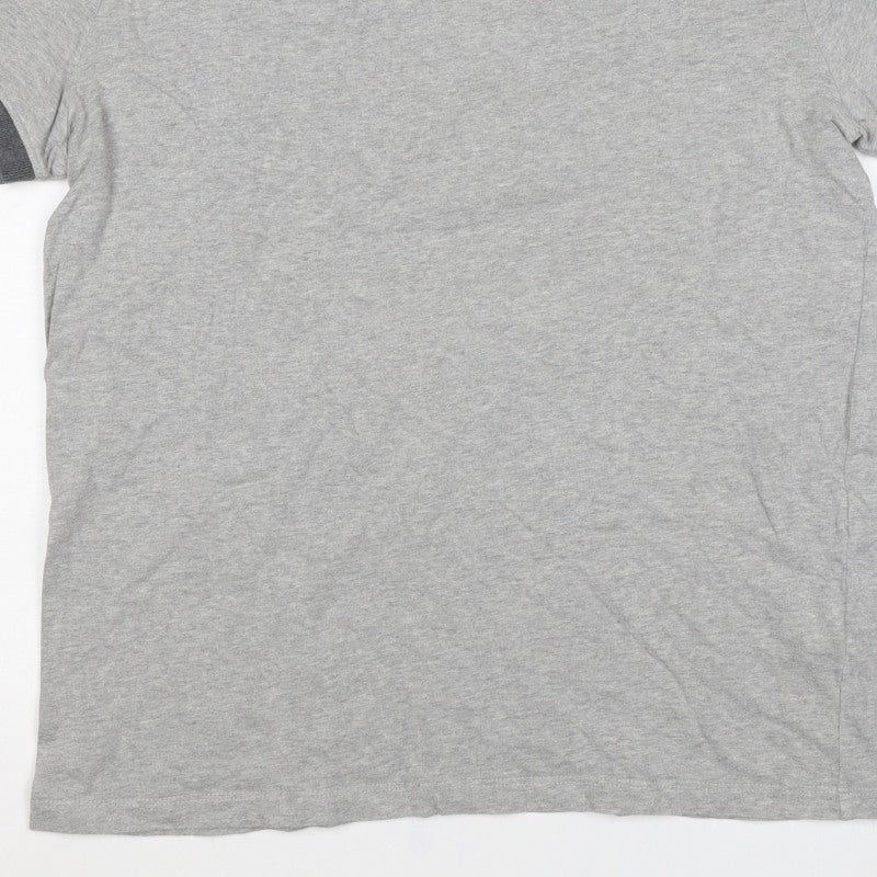Superdry Unisex Adults Grey M Ringer Cotton Logo T-Shirt