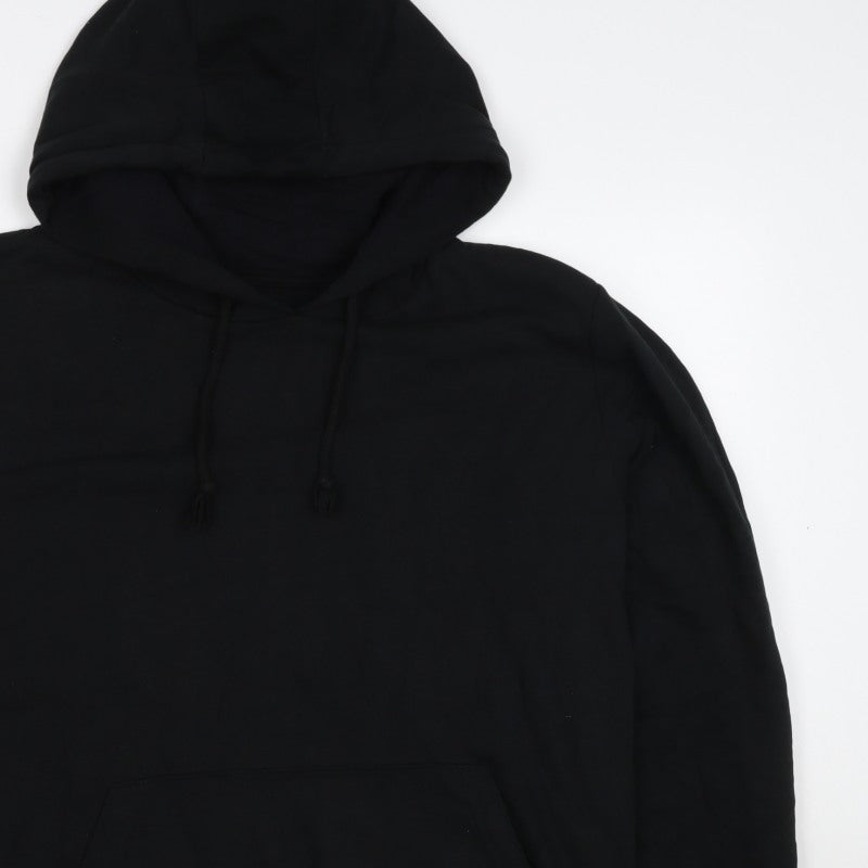 Brave Soul Men’s Black L Pullover Hoodie Drawstring Pocket