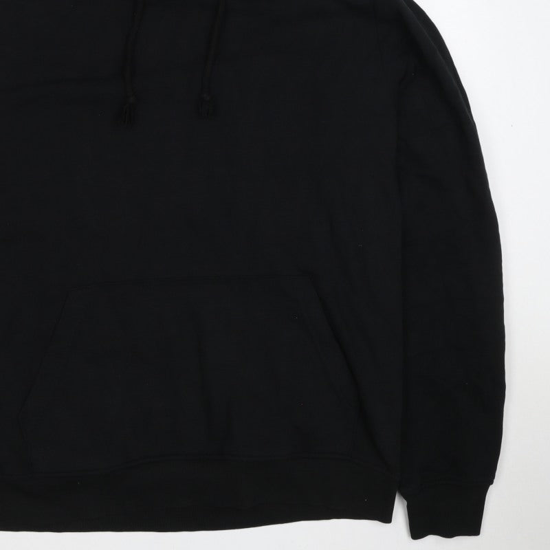 Brave Soul Men’s Black L Pullover Hoodie Drawstring Pocket