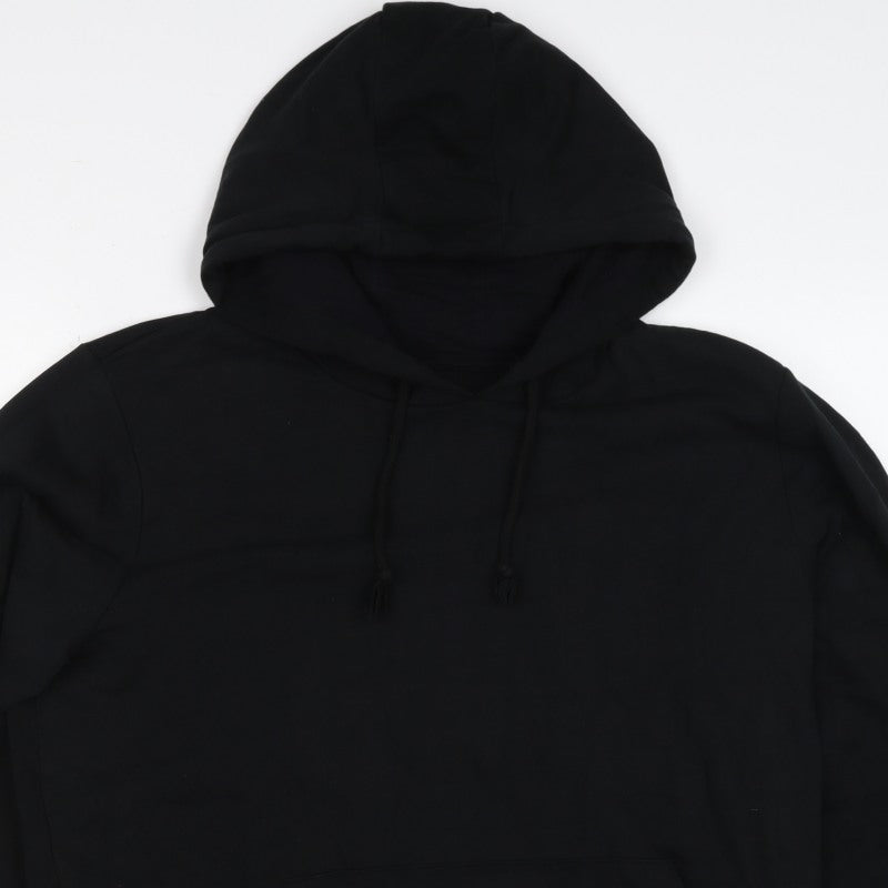 Brave Soul Men’s Black L Pullover Hoodie Drawstring Pocket