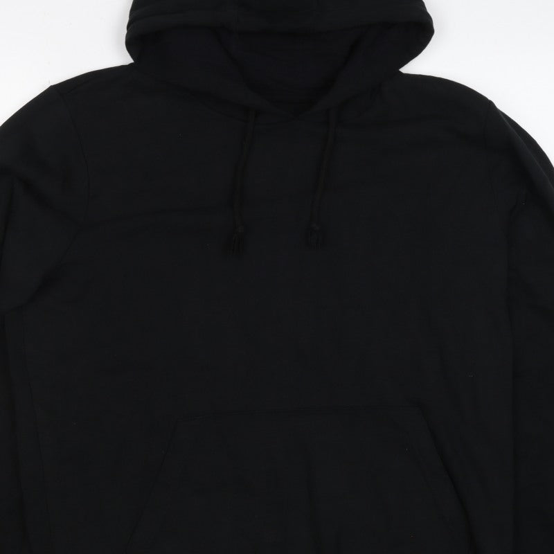 Brave Soul Men’s Black L Pullover Hoodie Drawstring Pocket