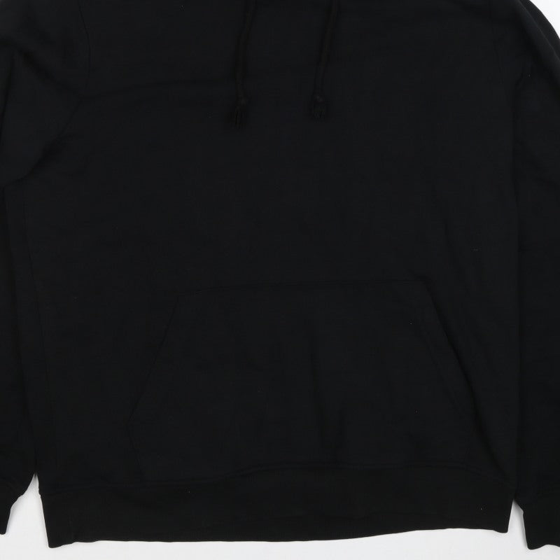 Brave Soul Men’s Black L Pullover Hoodie Drawstring Pocket