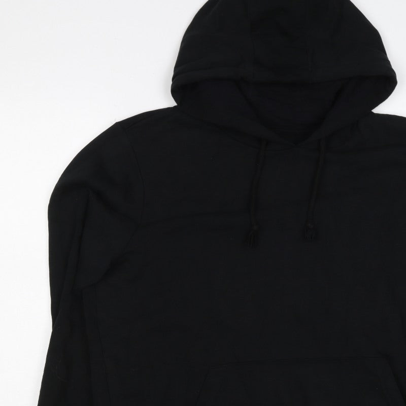Brave Soul Men’s Black L Pullover Hoodie Drawstring Pocket