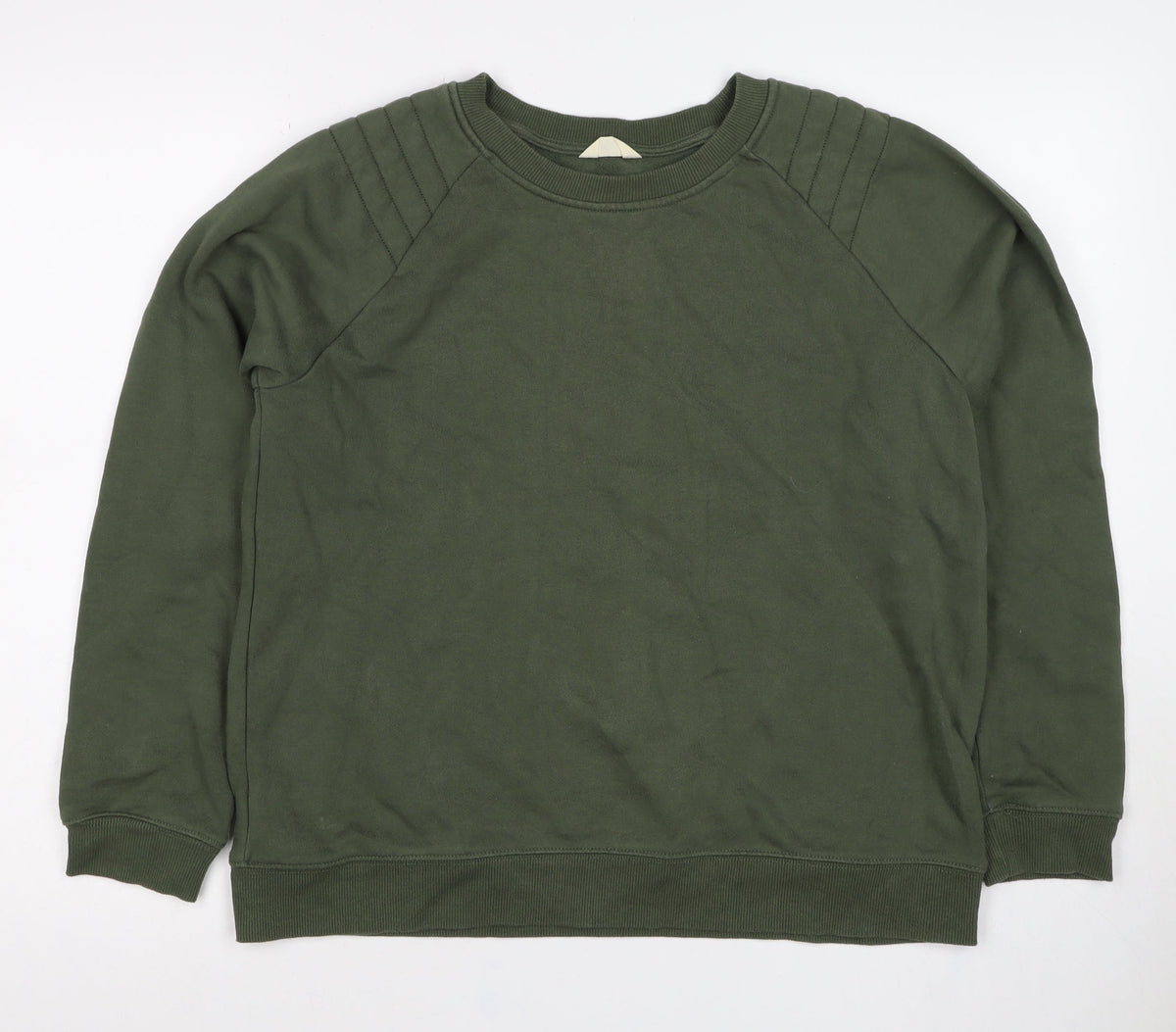 Just Men’s Green M Crew Neck Pullover Sweatshirt Cotton Blend