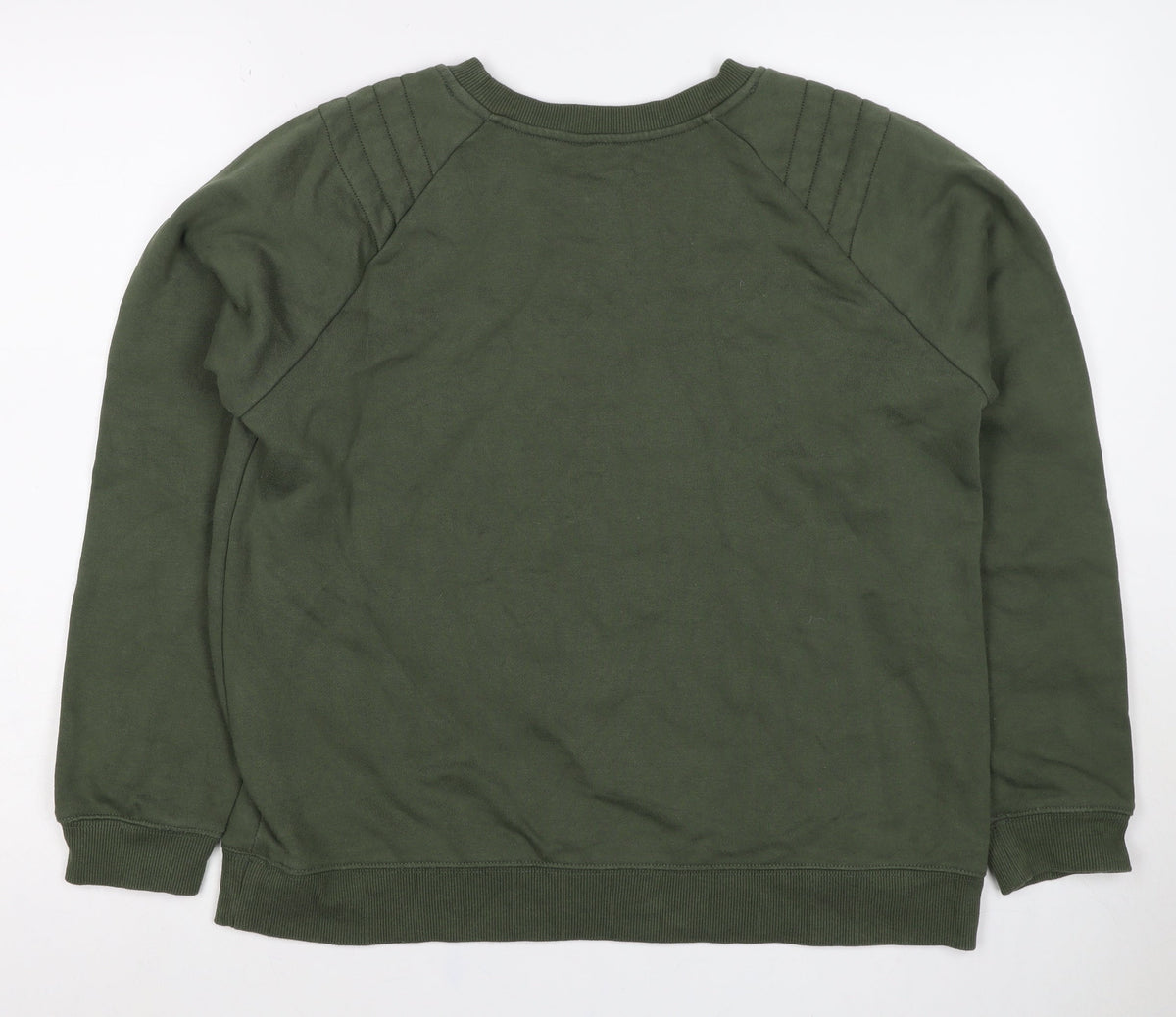 Just Men’s Green M Crew Neck Pullover Sweatshirt Cotton Blend