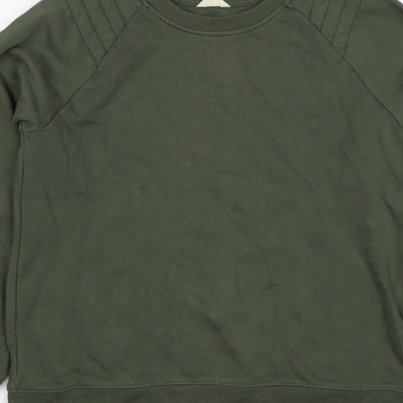 Just Men’s Green M Crew Neck Pullover Sweatshirt Cotton Blend