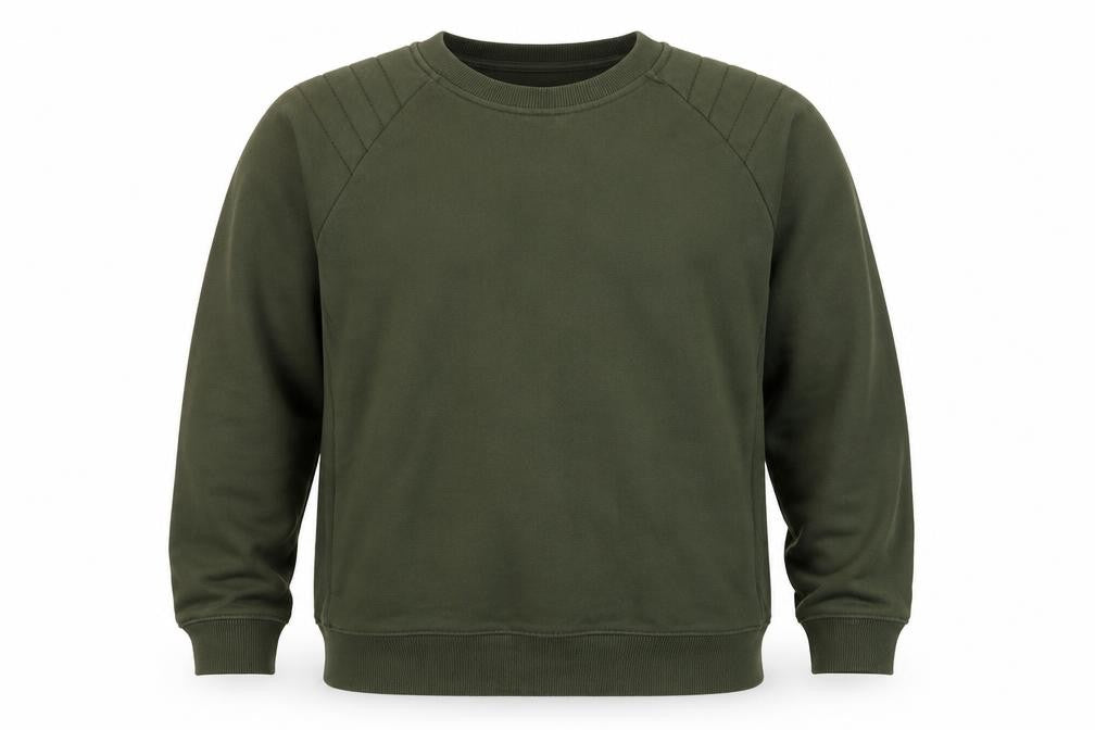 Just Men’s Green M Crew Neck Pullover Sweatshirt Cotton Blend