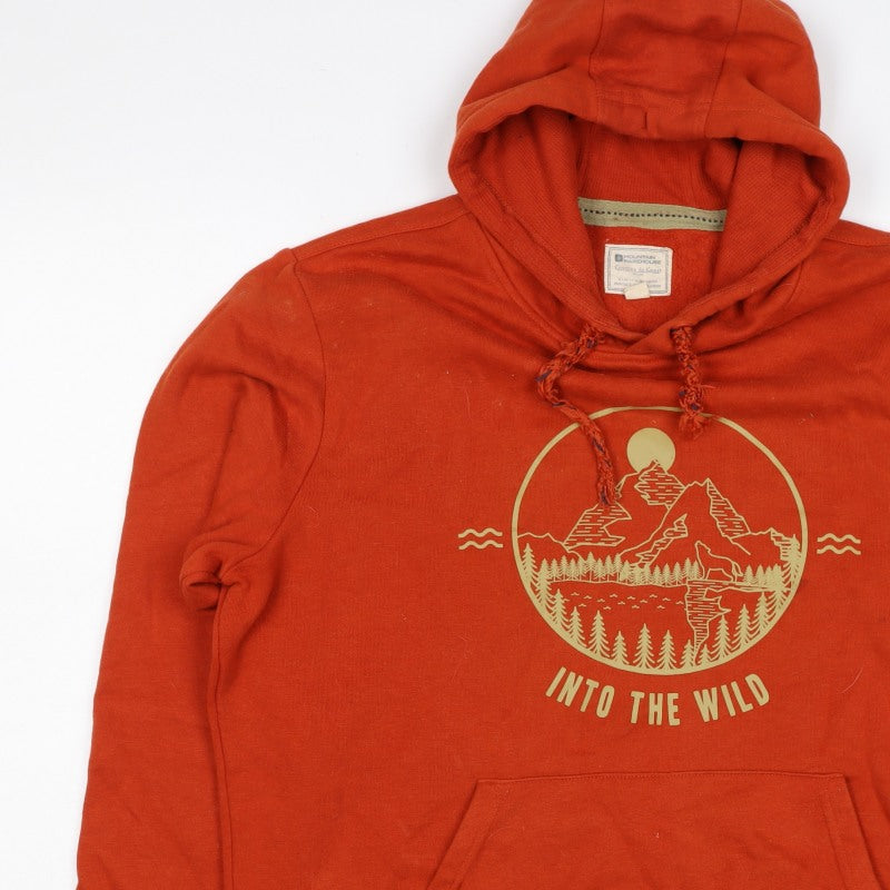 Mountain Warehouse Men's Red M Pullover Hoodie Graphic Print Outdoor