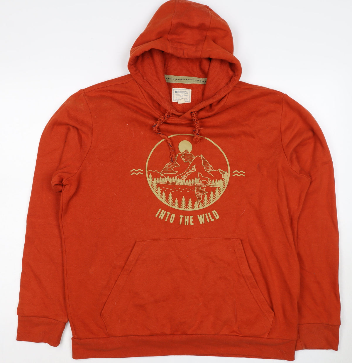 Mountain Warehouse Men's Red M Pullover Hoodie Graphic Print Outdoor