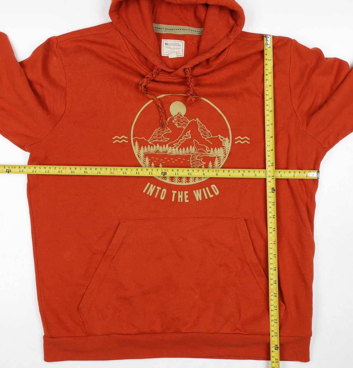 Mountain Warehouse Men's Red M Pullover Hoodie Graphic Print Outdoor