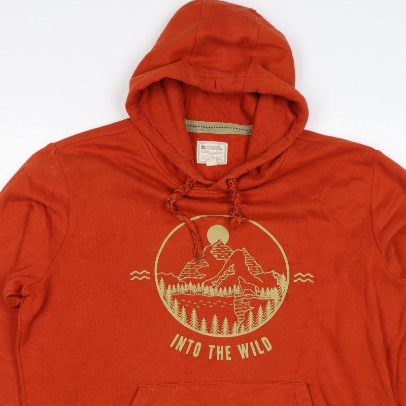 Mountain Warehouse Men's Red M Pullover Hoodie Graphic Print Outdoor