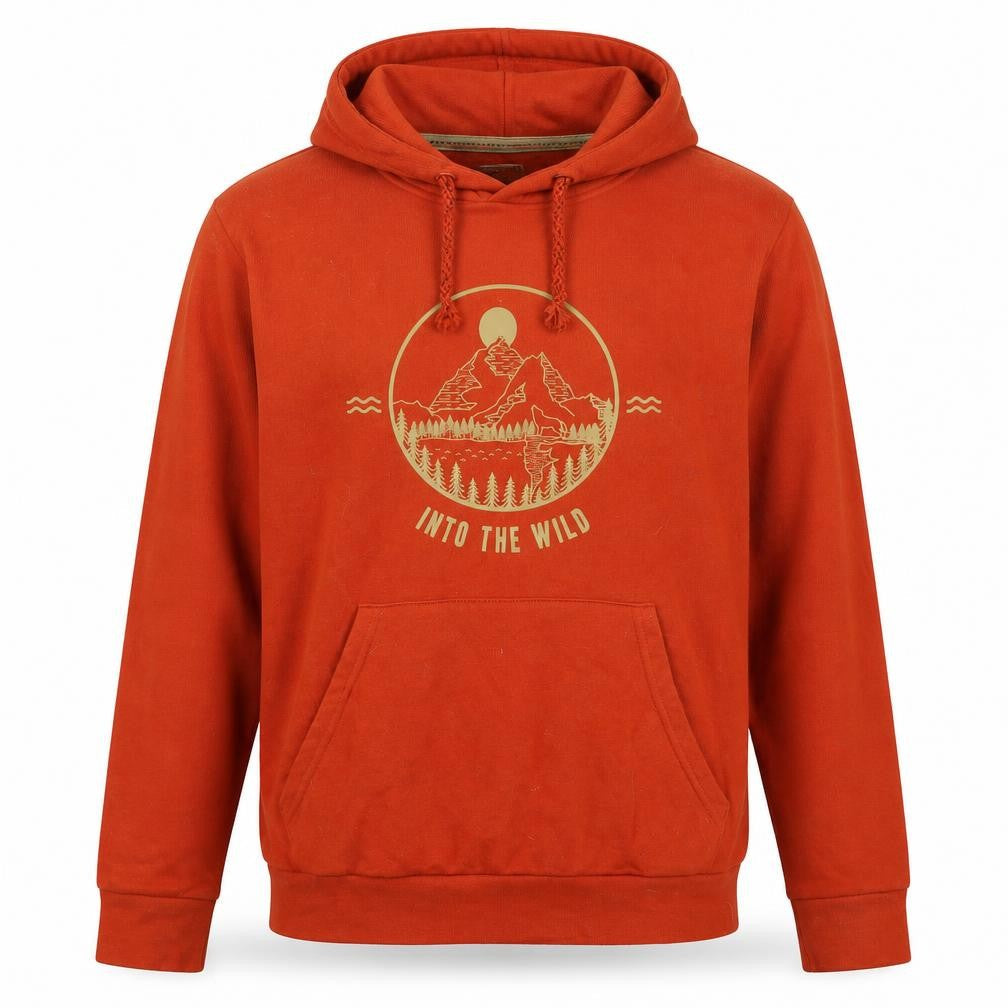 Mountain Warehouse Men's Red M Pullover Hoodie Graphic Print Outdoor