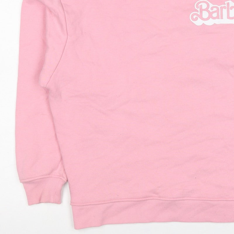 Barbie Women’s Pink XS Logo Graphic Crew Neck Pullover Sweatshirt