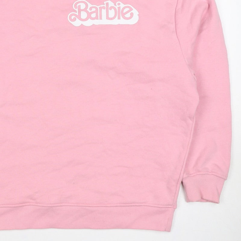 Barbie Women’s Pink XS Logo Graphic Crew Neck Pullover Sweatshirt