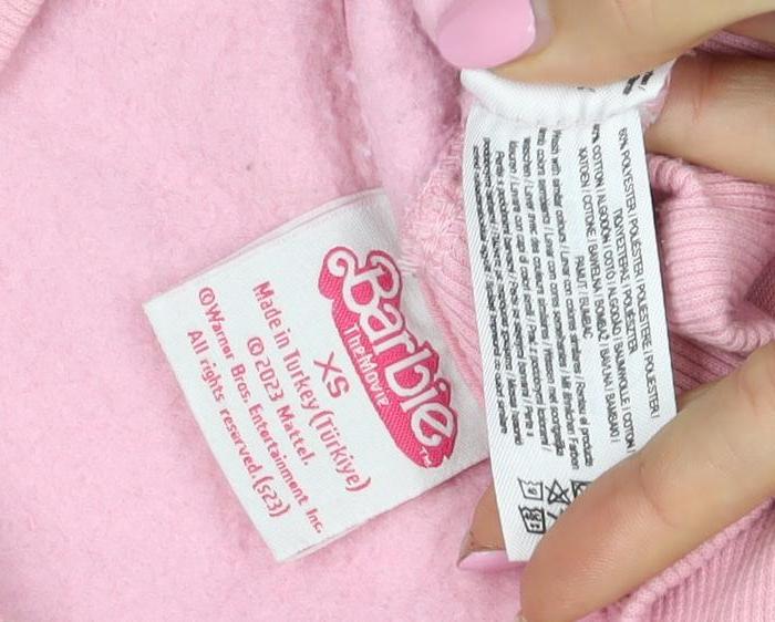 Barbie Women’s Pink XS Logo Graphic Crew Neck Pullover Sweatshirt