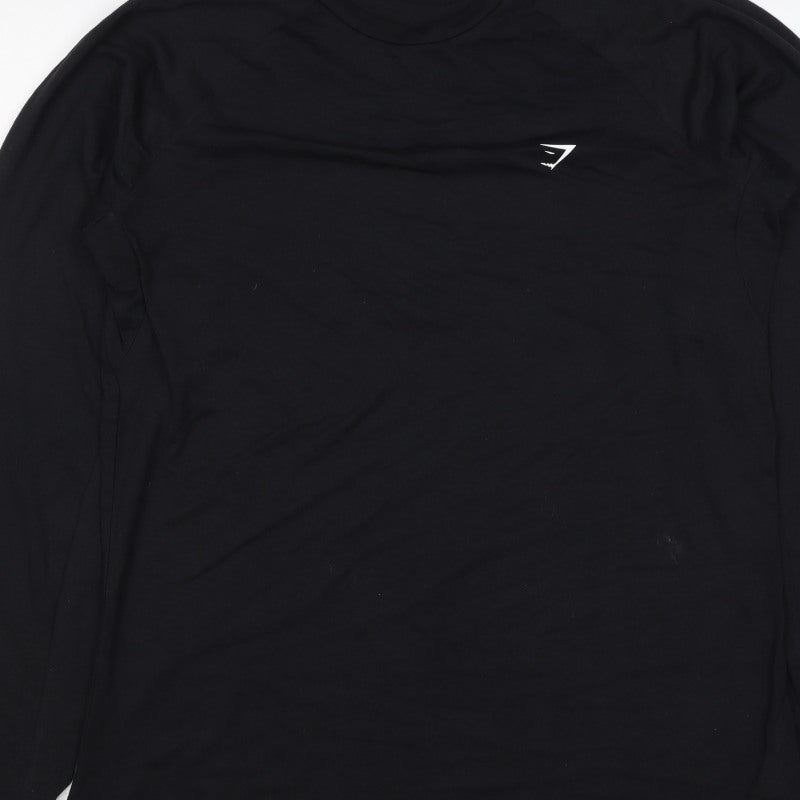 Gymshark Men’s Black M Athletic Long Sleeve Crew Neck T-Shirt