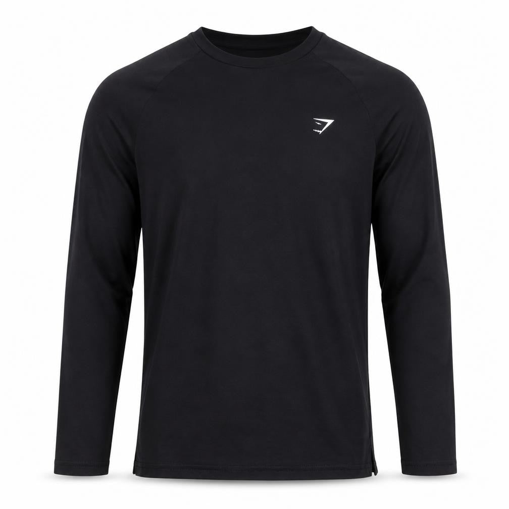 Gymshark Men’s Black M Athletic Long Sleeve Crew Neck T-Shirt