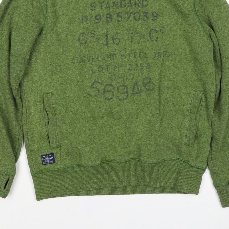 Next Boys Green 11 Years Pullover Hoodie Graphic Print Cotton Blend