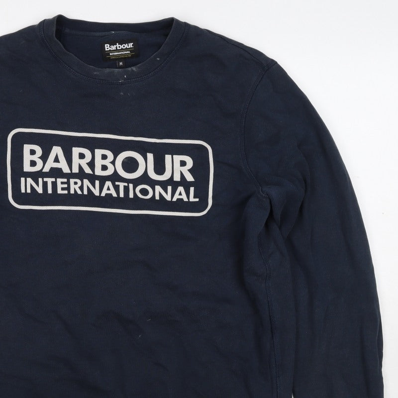 Barbour International Men’s Blue M Crew Neck Logo Graphic Sweatshirt