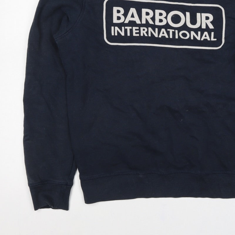 Barbour International Men’s Blue M Crew Neck Logo Graphic Sweatshirt