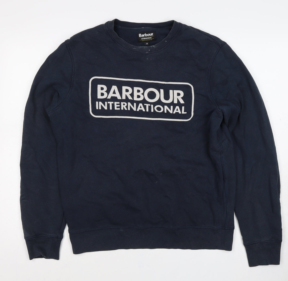 Barbour International Men’s Blue M Crew Neck Logo Graphic Sweatshirt