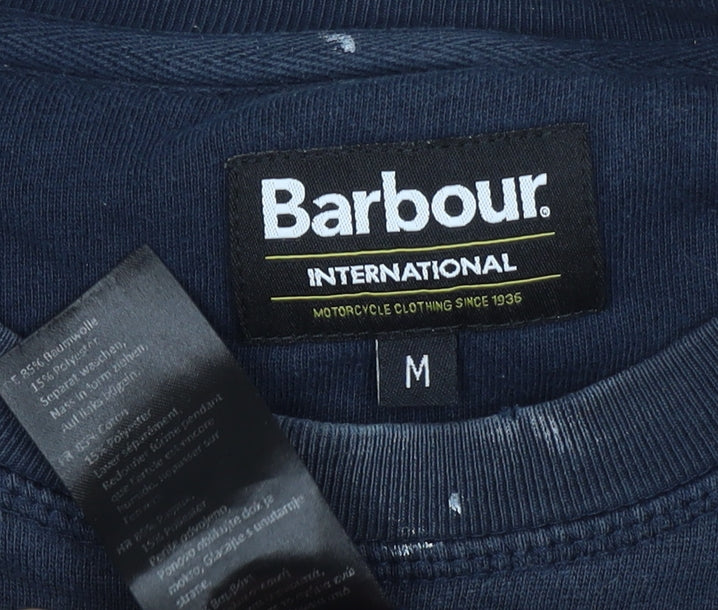 Barbour International Men’s Blue M Crew Neck Logo Graphic Sweatshirt