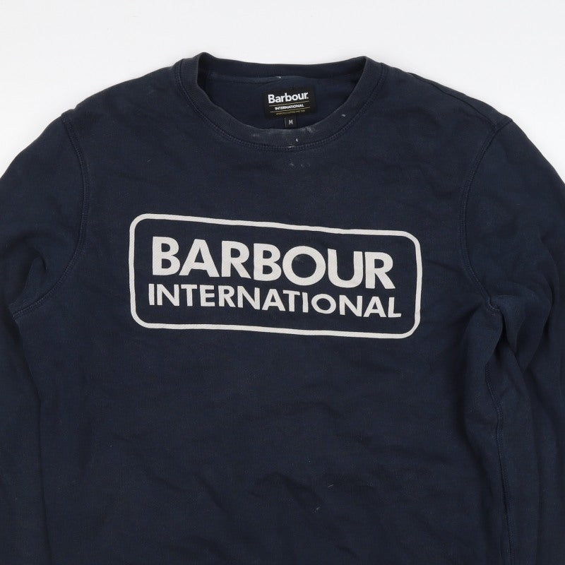 Barbour International Men’s Blue M Crew Neck Logo Graphic Sweatshirt
