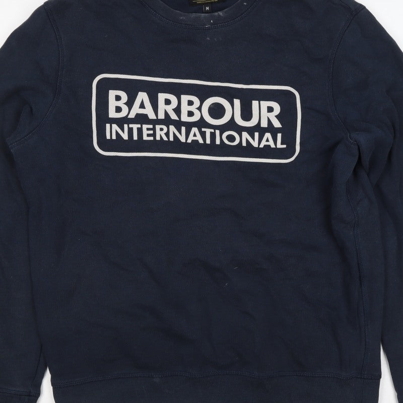 Barbour International Men’s Blue M Crew Neck Logo Graphic Sweatshirt