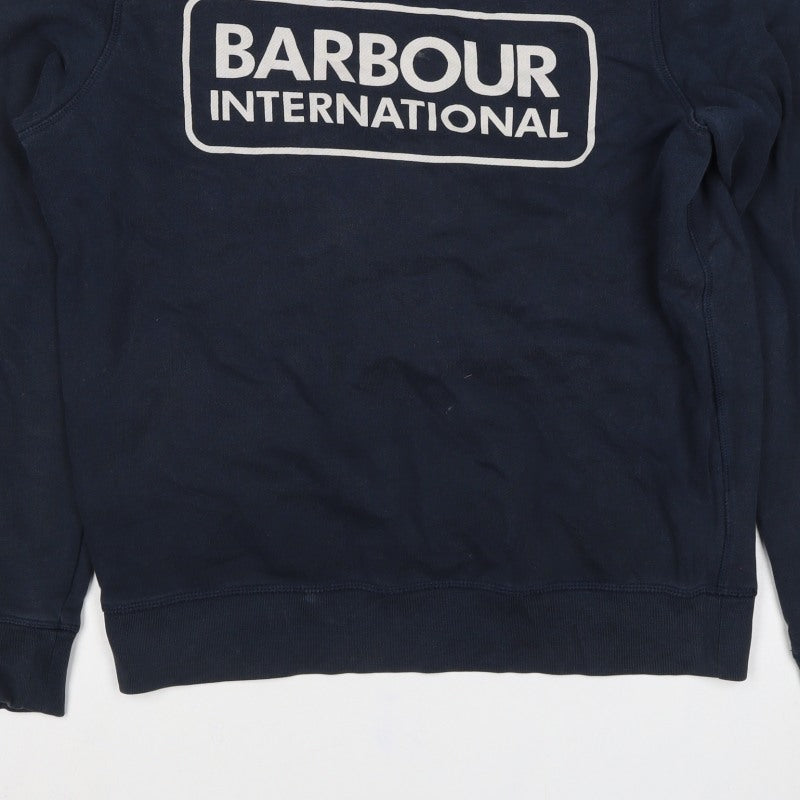 Barbour International Men’s Blue M Crew Neck Logo Graphic Sweatshirt