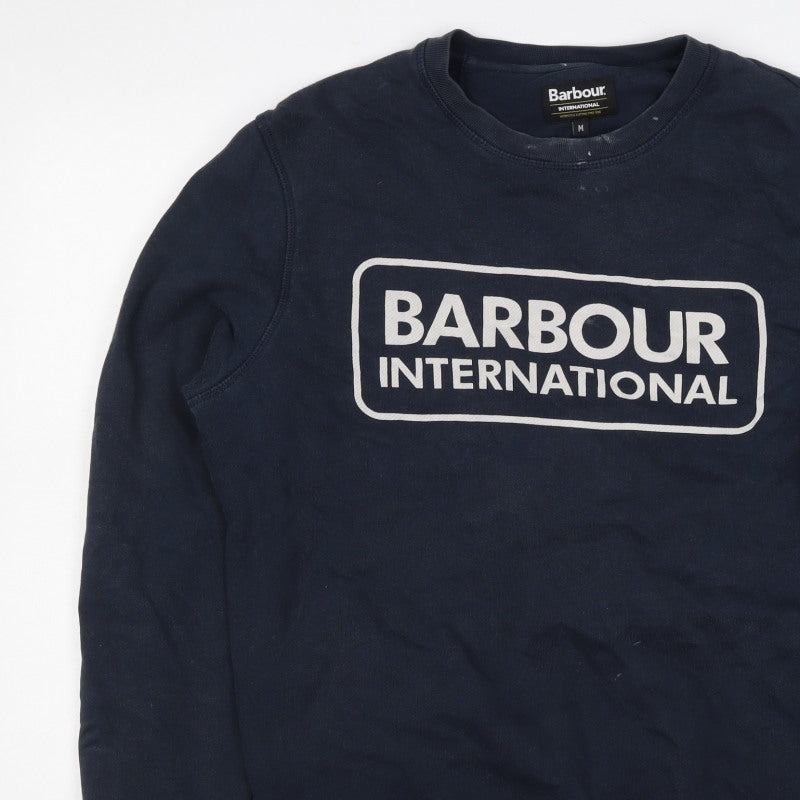Barbour International Men’s Blue M Crew Neck Logo Graphic Sweatshirt