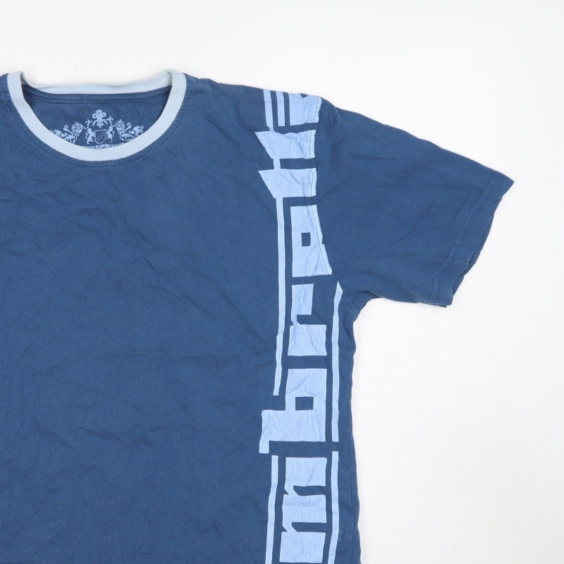 Firetrap Men’s Blue Medium Graphic Print Crew Neck Short Sleeve T-Shirt