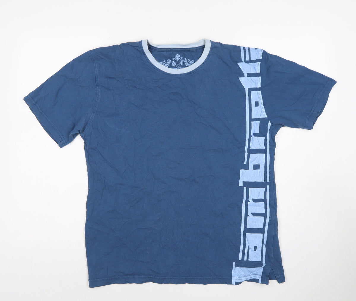 Firetrap Men’s Blue Medium Graphic Print Crew Neck Short Sleeve T-Shirt