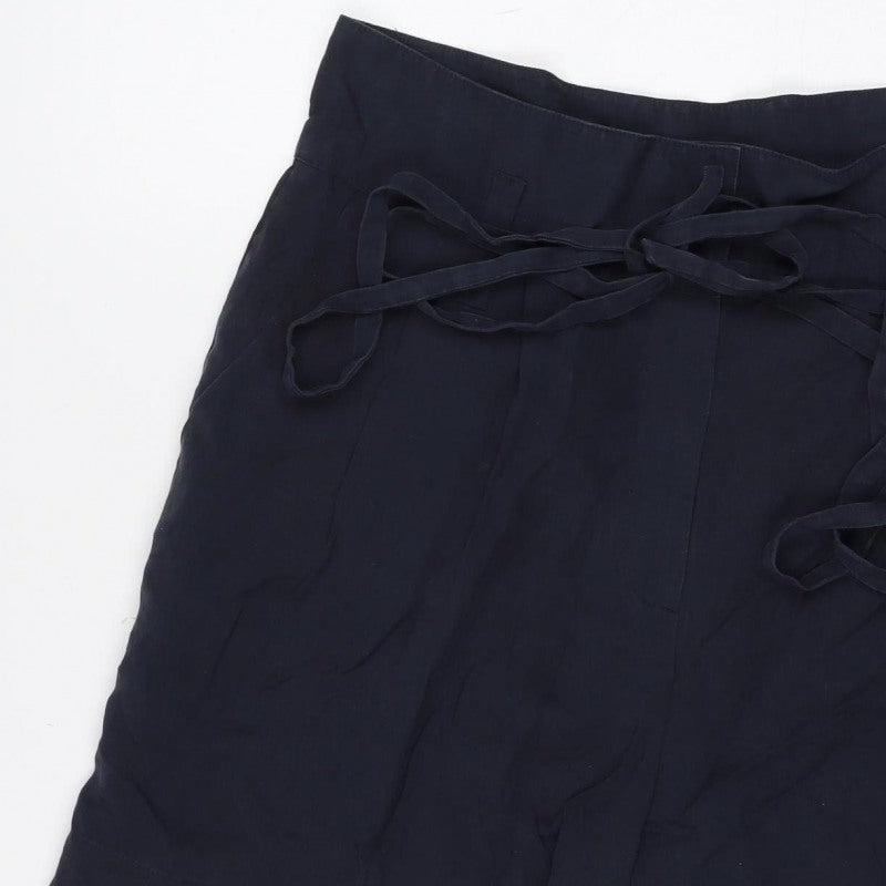Zara Woman Blue Size 10 High Rise Lyocell Sailor Shorts