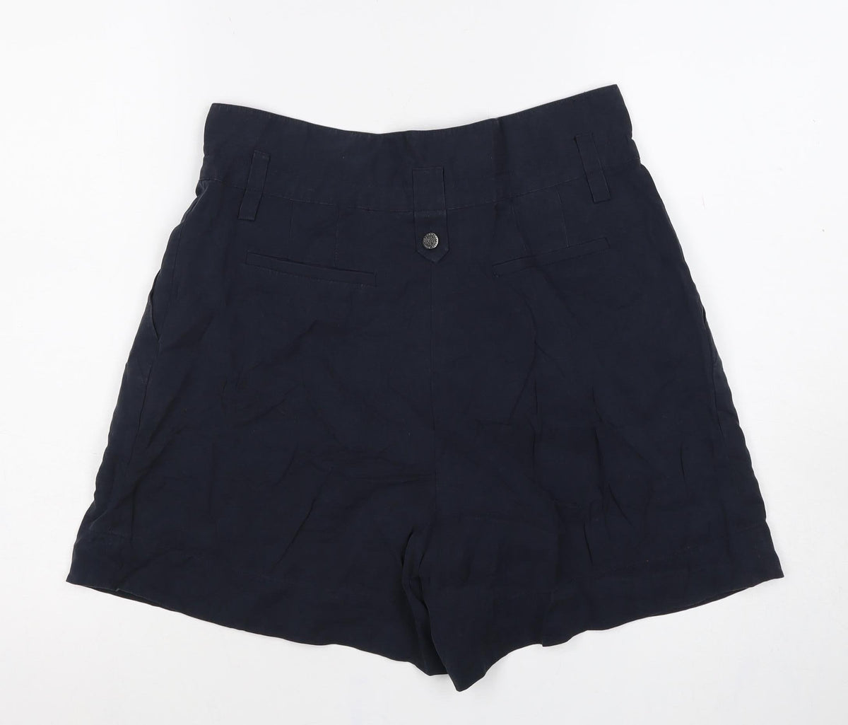 Zara Woman Blue Size 10 High Rise Lyocell Sailor Shorts