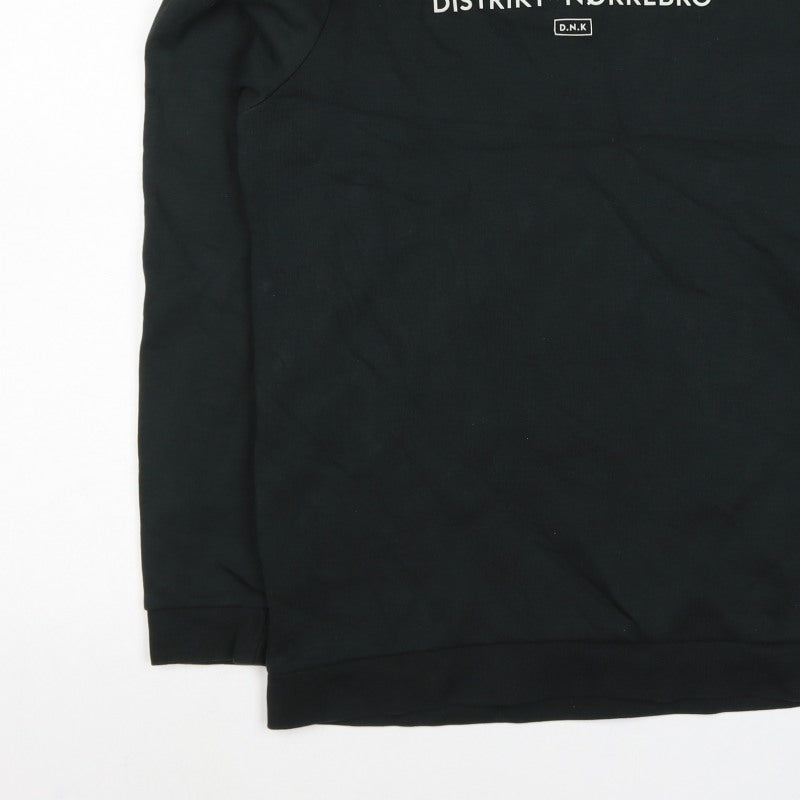 Distrikt Nørrebro Men’s Black L Graphic Logo Crew Neck Sweatshirt