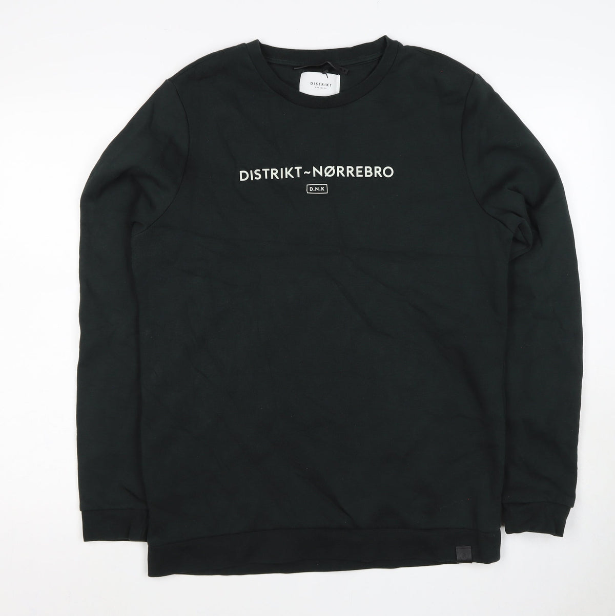 Distrikt Nørrebro Men’s Black L Graphic Logo Crew Neck Sweatshirt