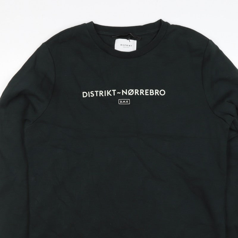 Distrikt Nørrebro Men’s Black L Graphic Logo Crew Neck Sweatshirt