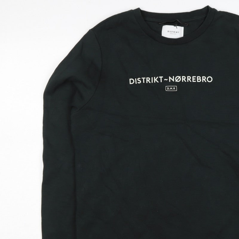 Distrikt Nørrebro Men’s Black L Graphic Logo Crew Neck Sweatshirt