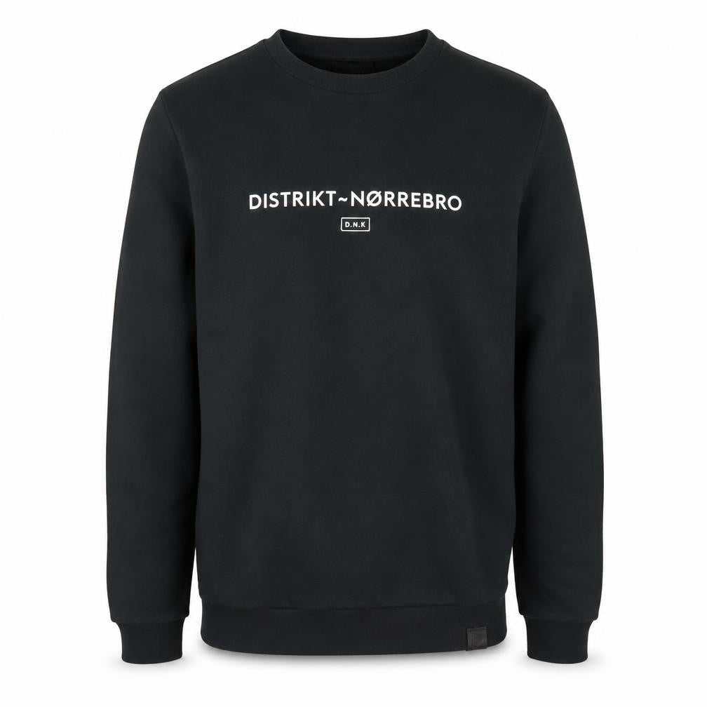 Distrikt Nørrebro Men’s Black L Graphic Logo Crew Neck Sweatshirt