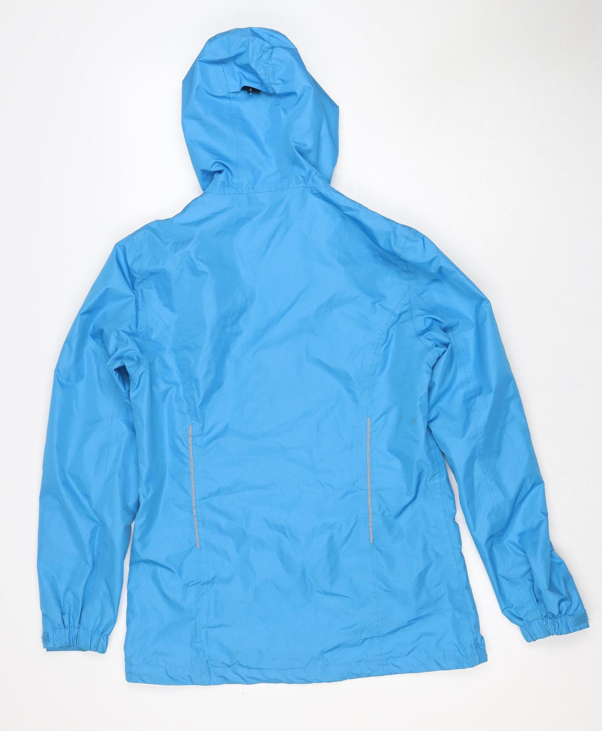 Crane Women's Blue S Hooded Rain Jacket Full Zip Reflective