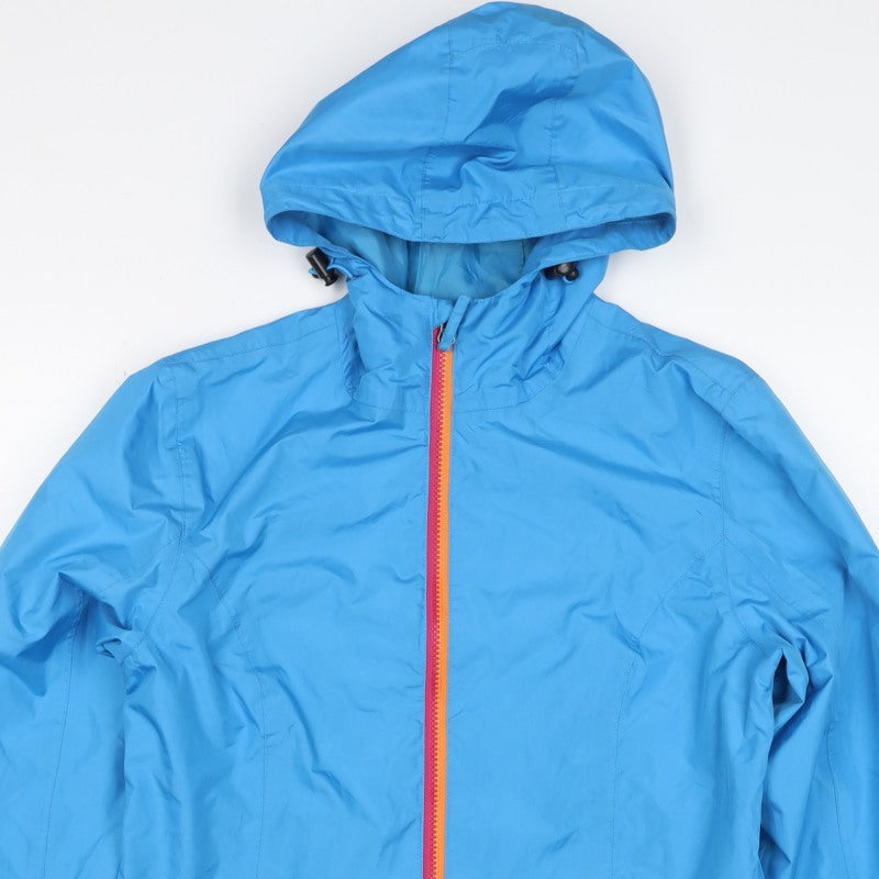 Crane Women's Blue S Hooded Rain Jacket Full Zip Reflective